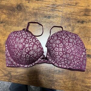 Victoria's Secret Burgundy Lace Bra